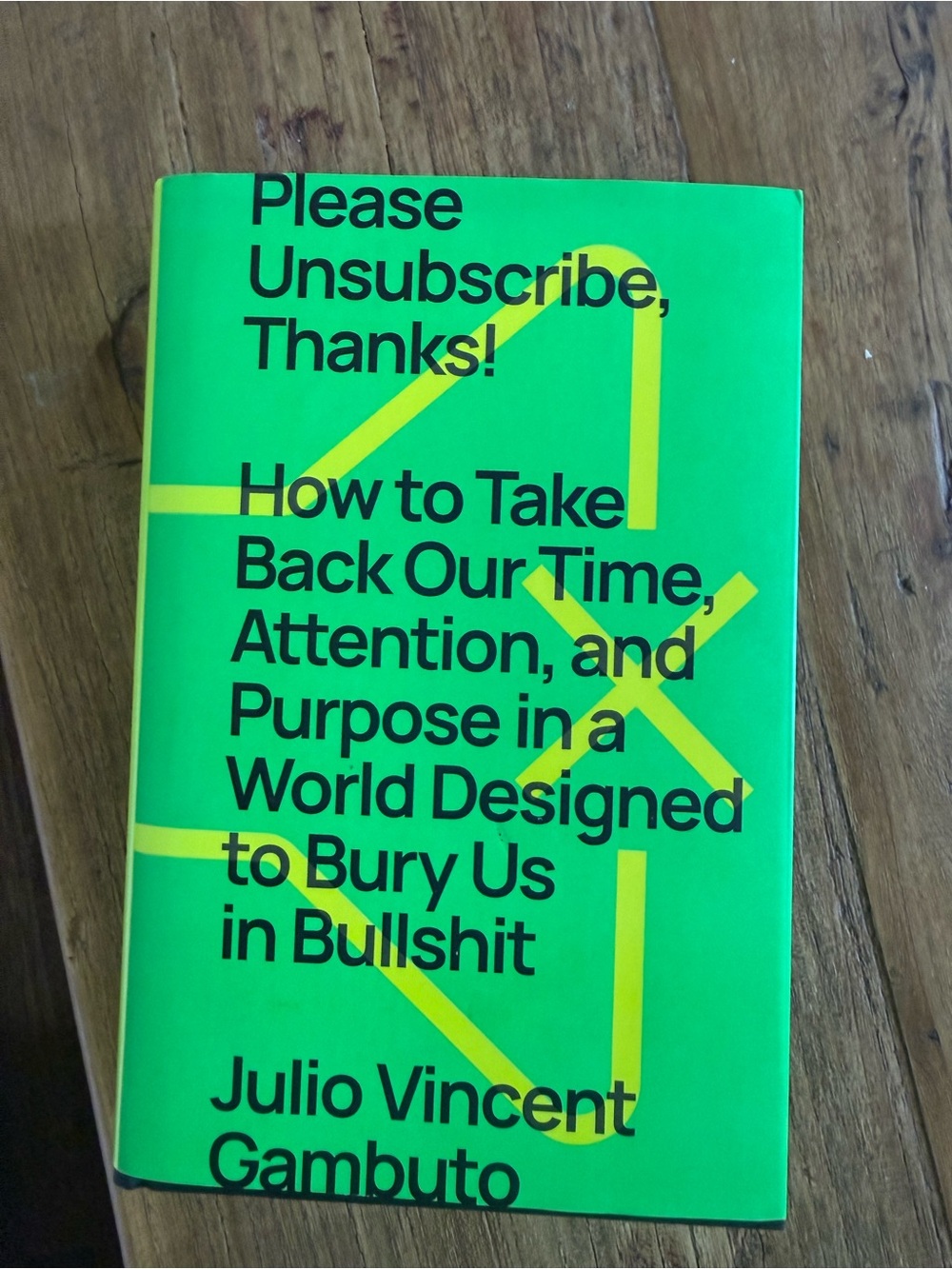 Please Unsubscribe, Thanks! by Julio Vincent Gambuto - Green Hardcover